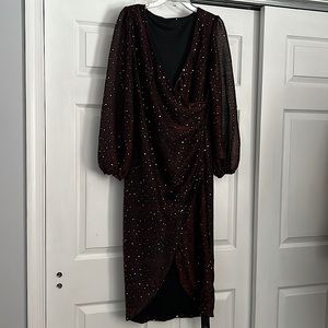 Stand out in the crowd NBW Crimson sequined party dress made by Curve Soul